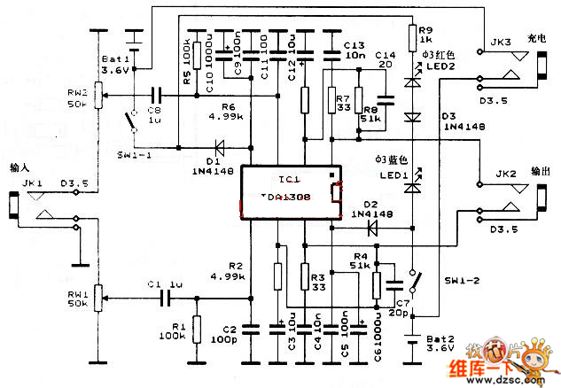 tda1308 hifi音质应用放大电路图_音频电路_电路图-ic