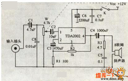 微型有源功放电路图