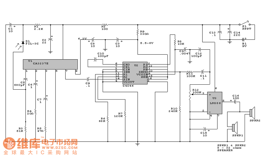 音响电路原理电路图