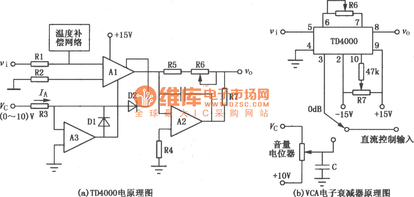 vca电子衰减电路图