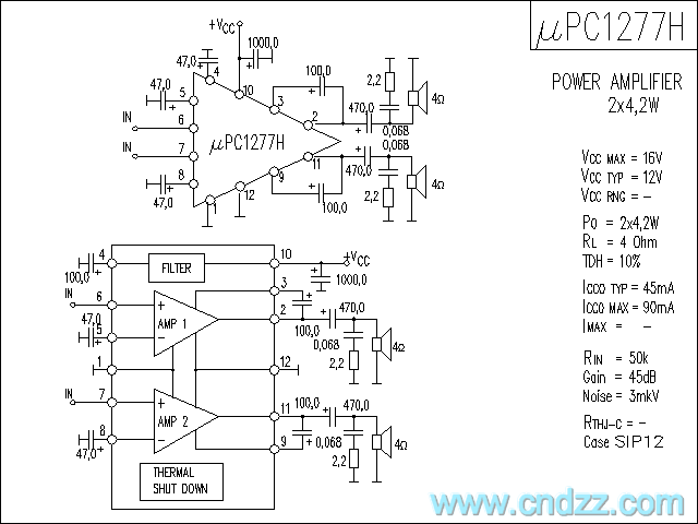 upc1277h功放电路