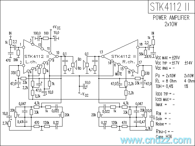 stk4112-2功放电路