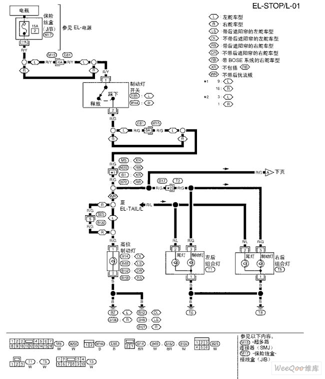 天籁a33-el制动灯电路图一_汽车电路图-114ic电子网