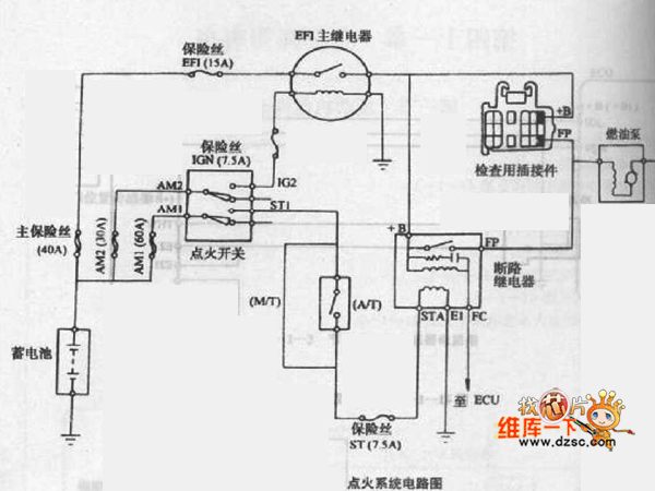 金杯海狮客车点火系统电路图_汽车电路图-114ic电子网