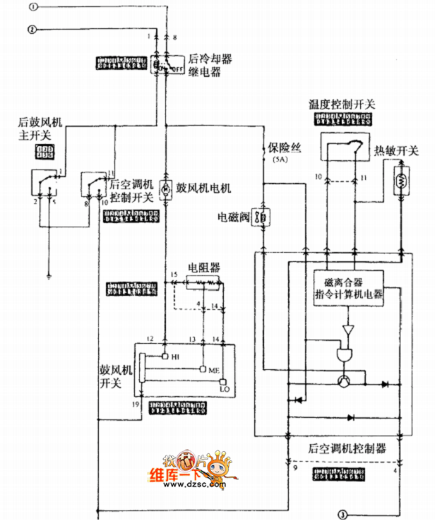 长丰猎豹越野空调系统(双)电路图_汽车电路图-114ic电子网