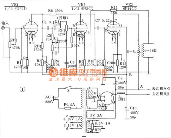 >>电子管6p14功放电路图