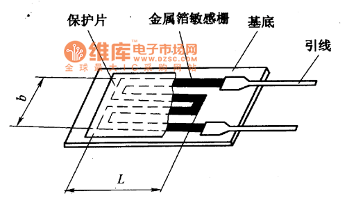 金属箔电阻应变片的基本结构电路图