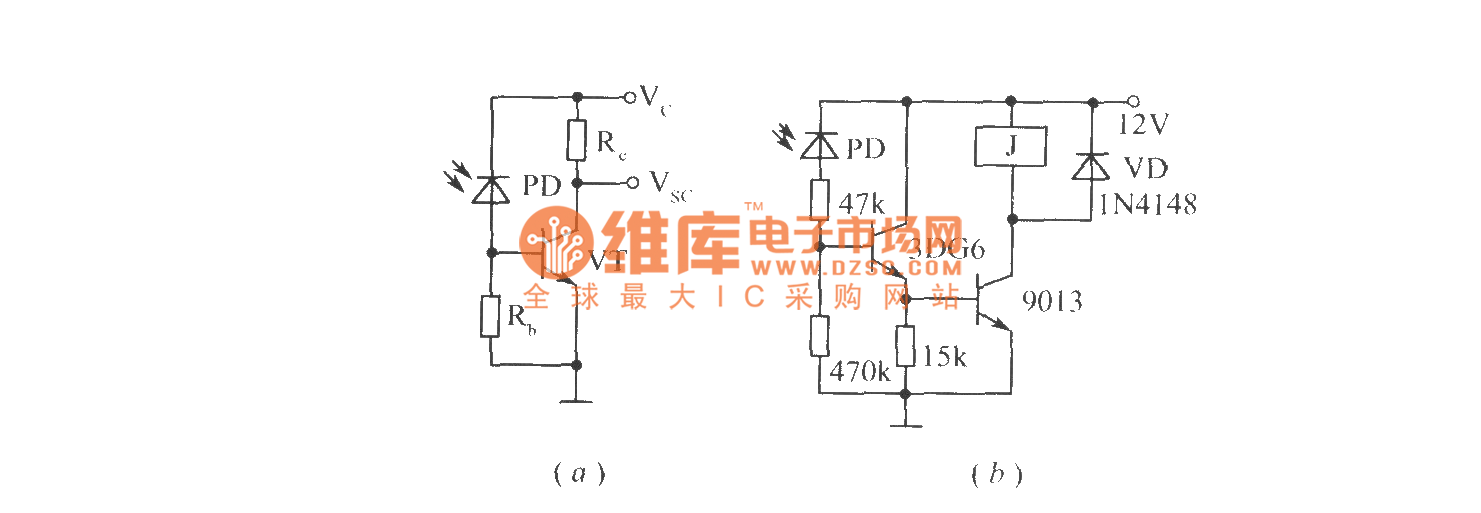 >>光敏二极管的基本应用电路(光信号放大,开关电路)