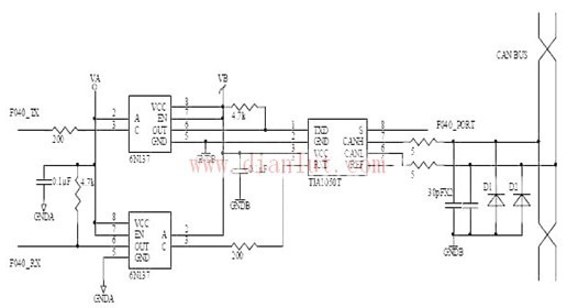 tja1050t设计的can总线通信硬件电路原理图解