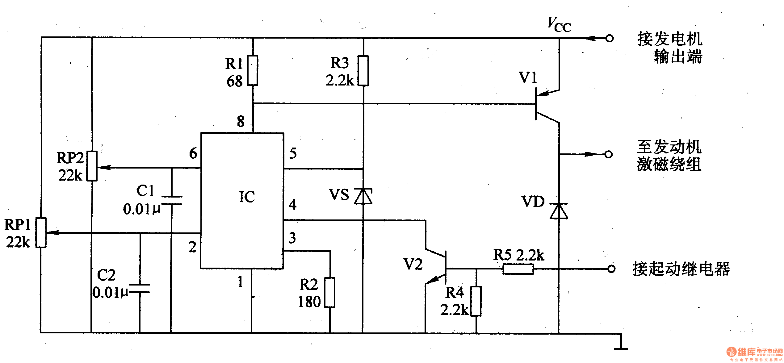 电压调节器 (四)-基础电路电路图