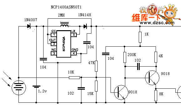 太阳能小夜灯电路图