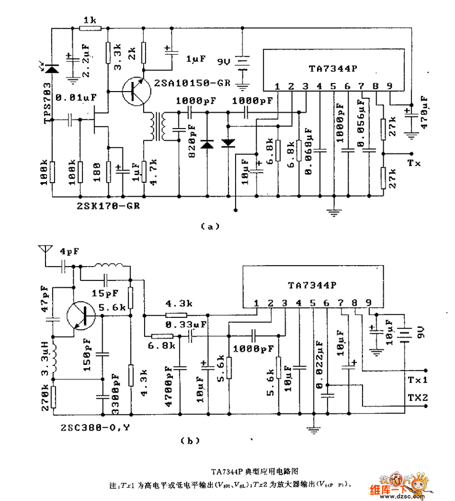 ta7344p 典型应用电路图