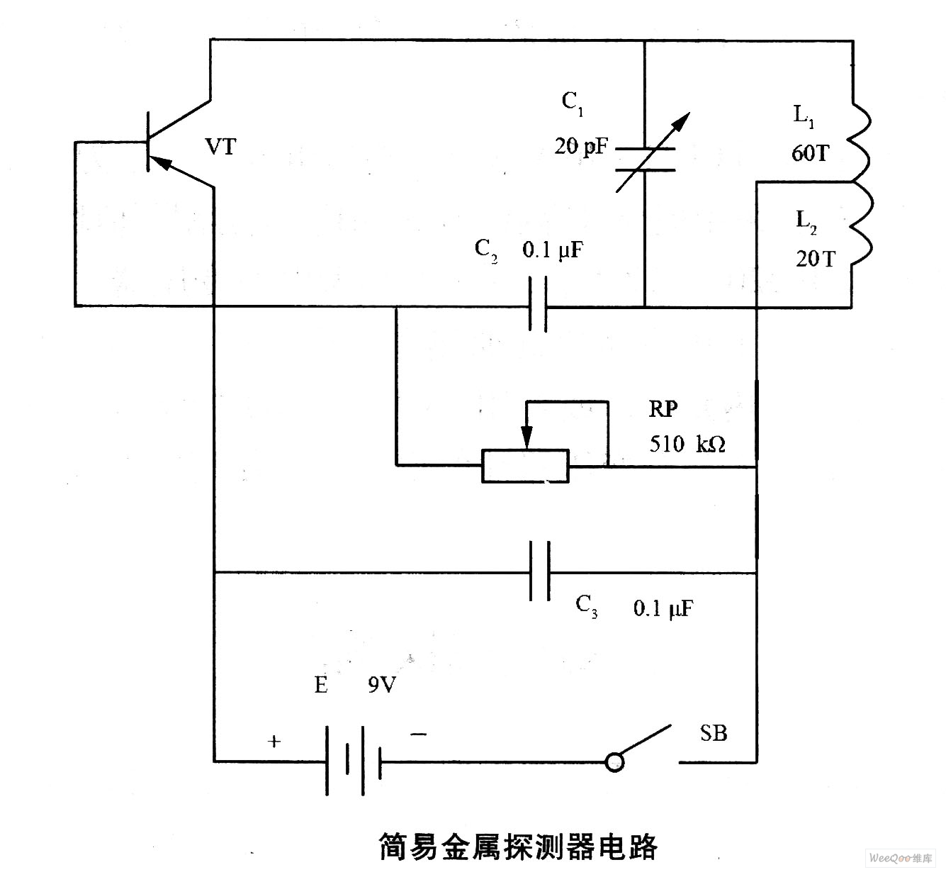 >>简易型金属探测器电路