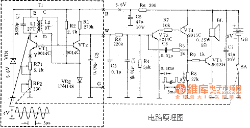 md-898k金属探测器原理电路图