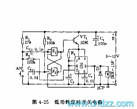 555低功耗定时开关电路