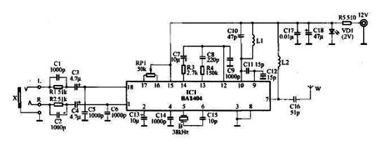 mp3无线转发器制作电路图