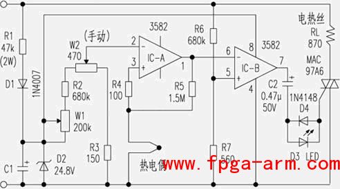 恒温电烙铁的工作原理及制作方法说明_电源电路_电路