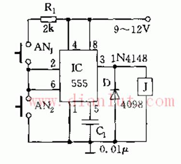 >>由555构成的轻触开关电路