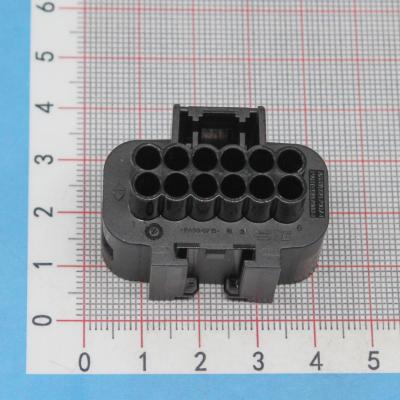 原裝 2297907-1 12 矩形連接器 - 外殼 插座 黑色 0.177"（4.50mm）
