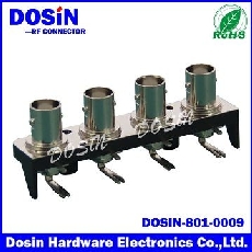 DOSIN-801-0009現貨供應批發DOSIN資料datasheet吸紙盒+紙箱BNC連接器BNC1*4單排4聯視頻連接器的詳細描述