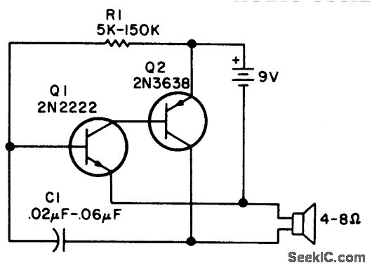 简易音频振荡器电路图图片