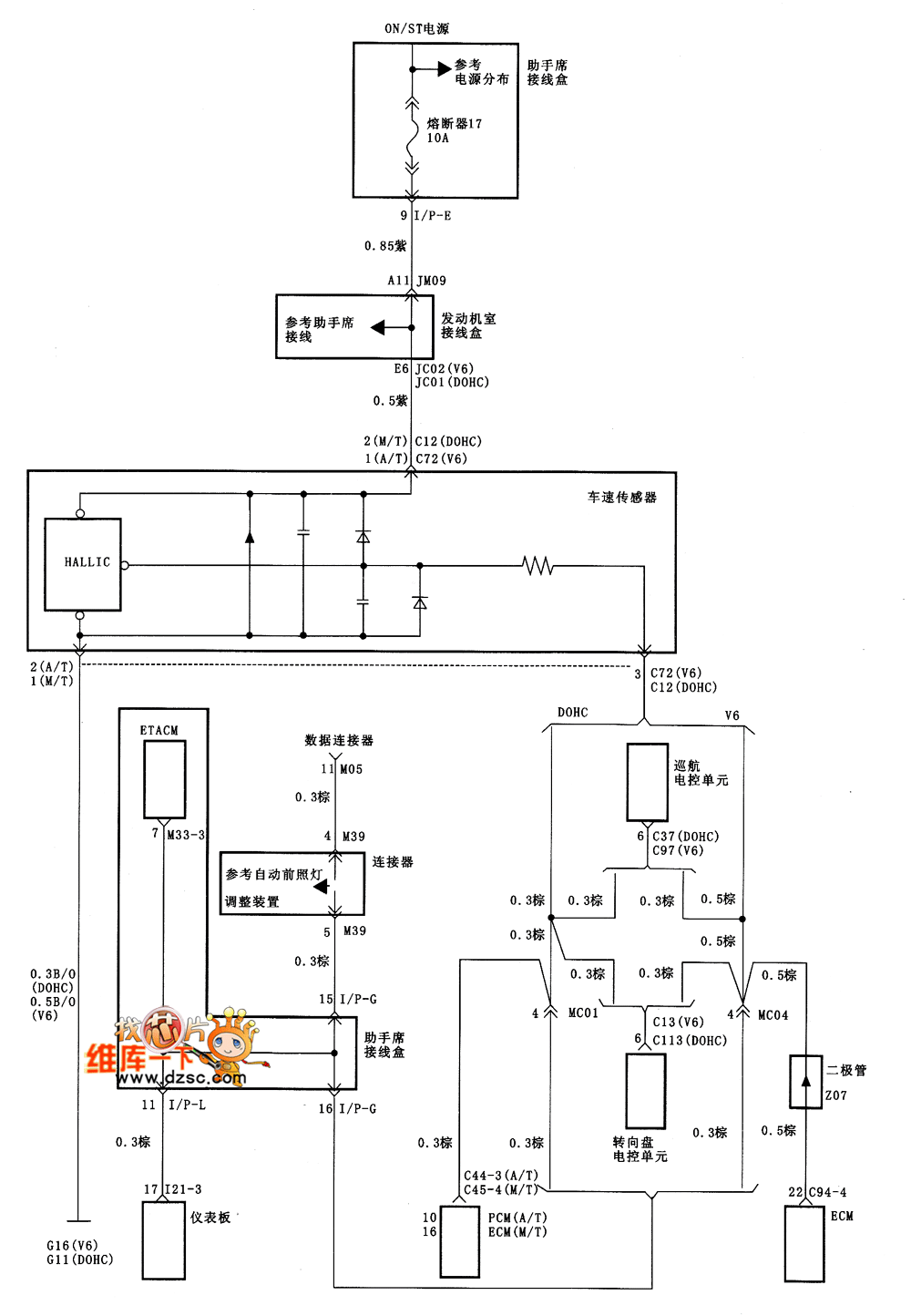 速度传感器接线图12v图片