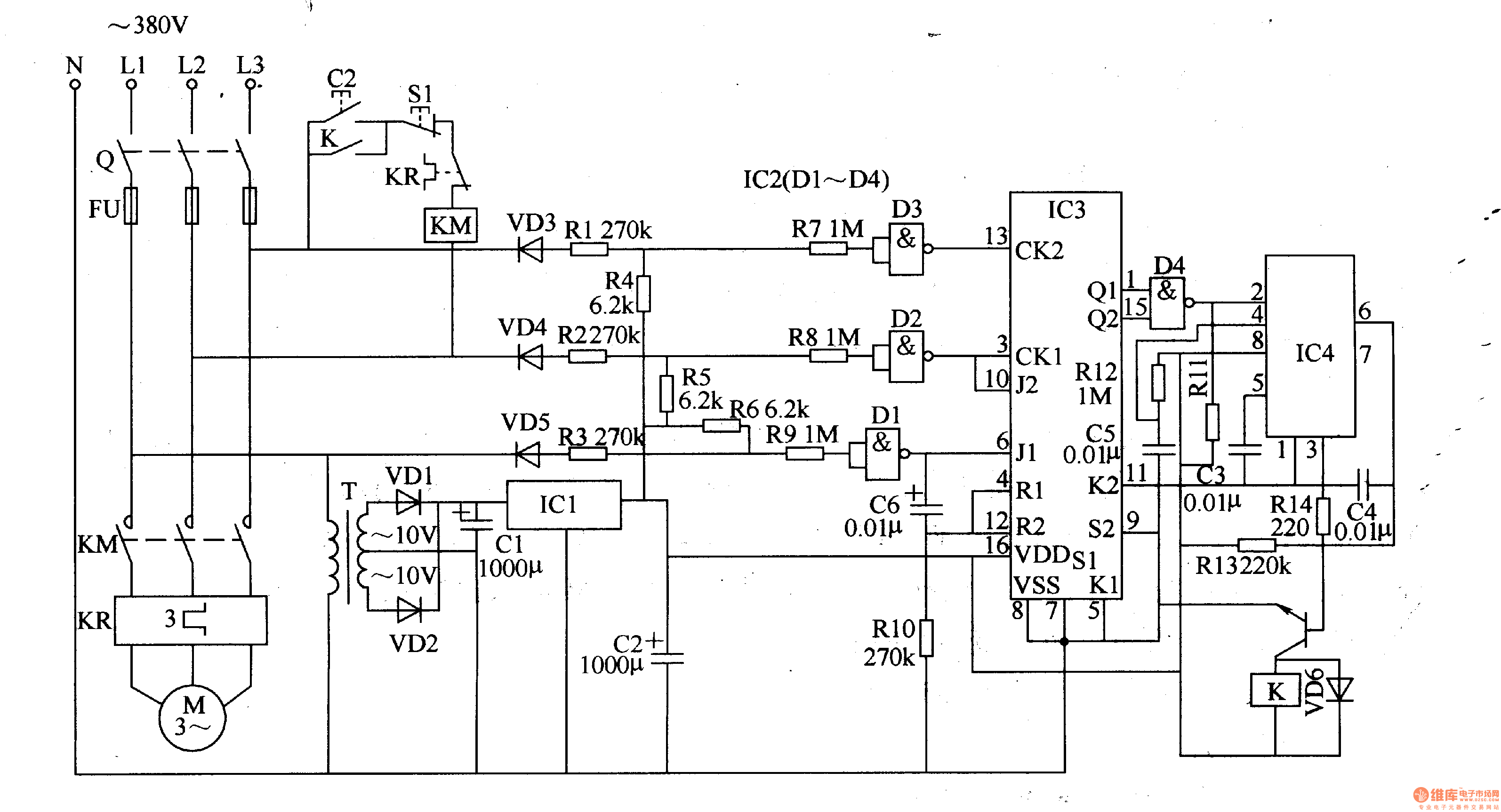 xj3_g相序保护器原理图图片